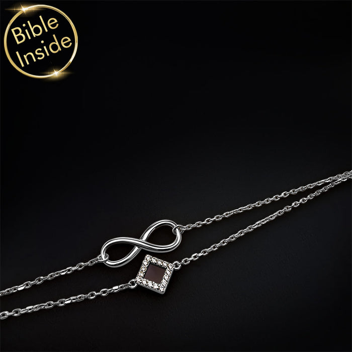 Gift for teacher on Valentine's Day – minimalist rhombus bracelet