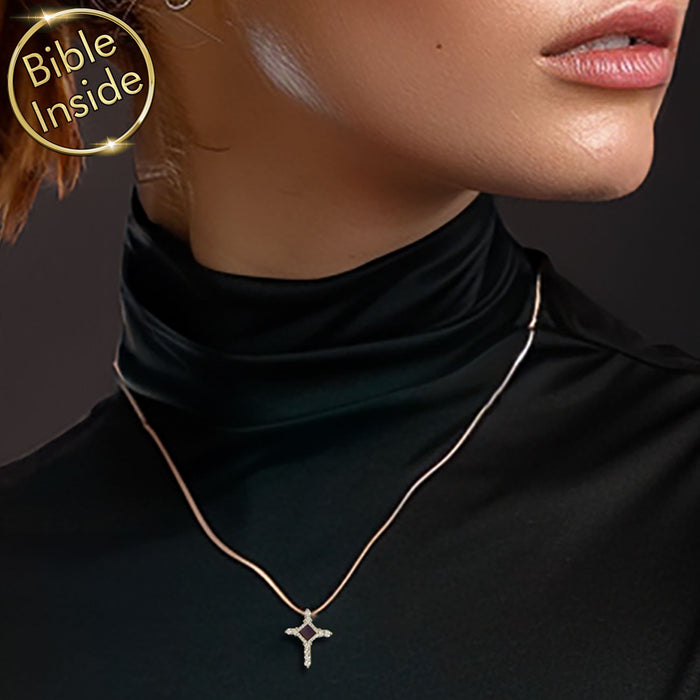 Gold cross necklace – gift for teacher on Valentine's day for daily wear