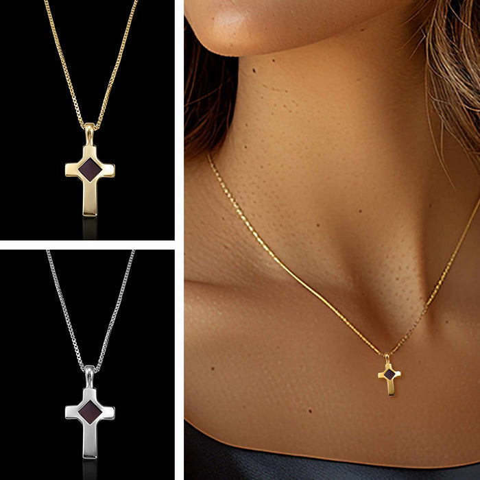 Cross necklace with nano Bible chip - perfect Christmas gifts for wife