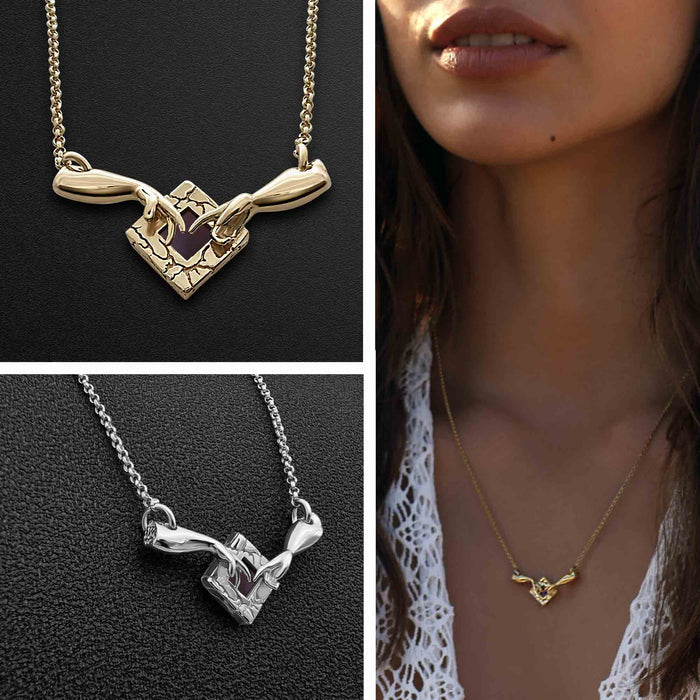 Gifts for wife Genesis pendant necklace with nano Bible - Christian jewelry