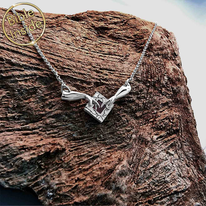 Silver Genesis pendant Christian necklace - Shlama gifts for wife