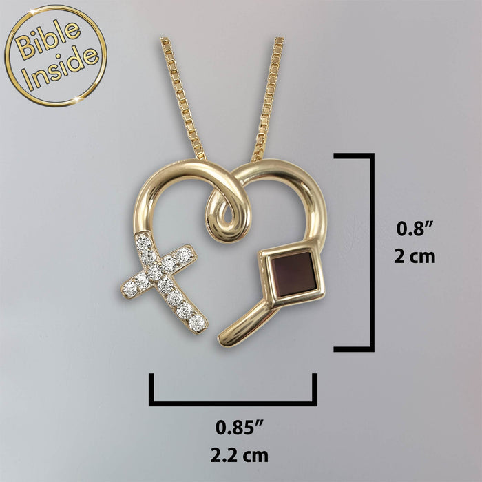 Heart pendant gifts for wife with Christian significance