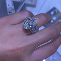 Gorgeous 3PCS Pear Cut Wedding bridal Set In Sterling Silver