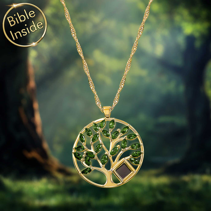 Great gift for your wife tree of life necklace in gold – Christian jewelry