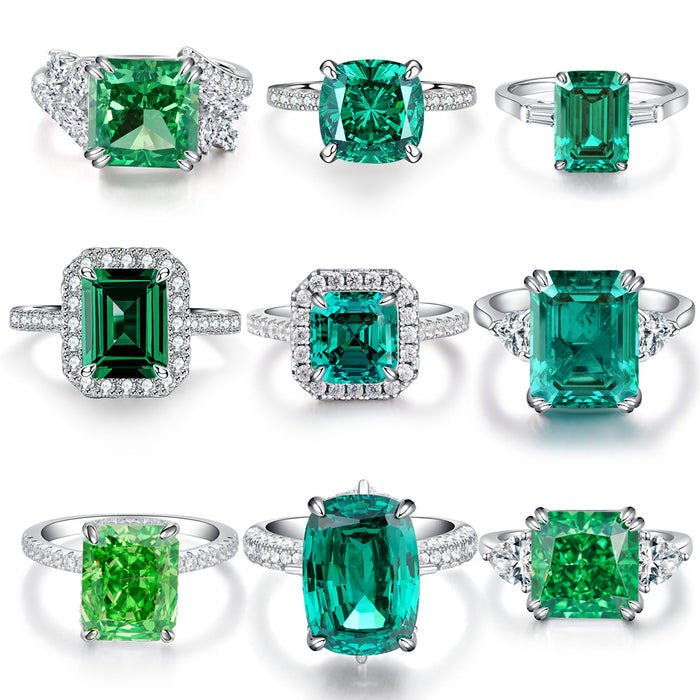 Green Collection Engagement Ring in Sterling Silver