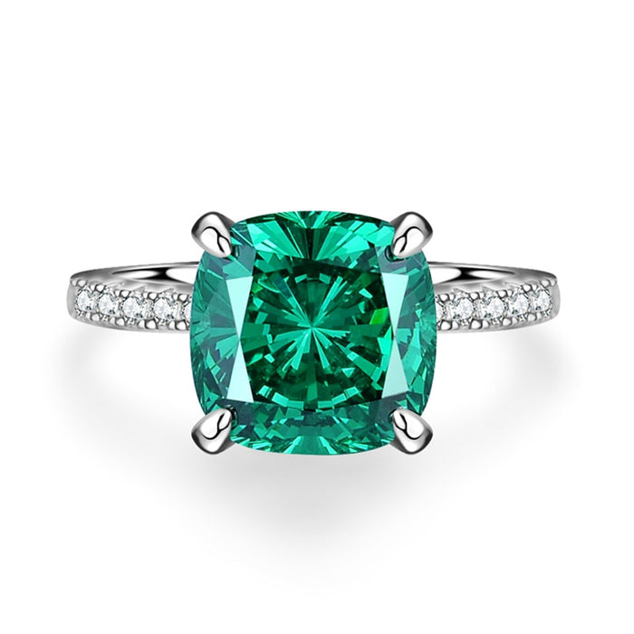 Green Collection Engagement Ring in Sterling Silver