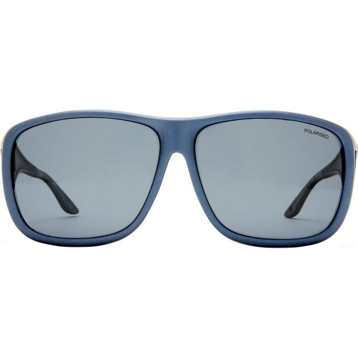 Gymea, Metallic Blue/Smoke Polarised Lenses