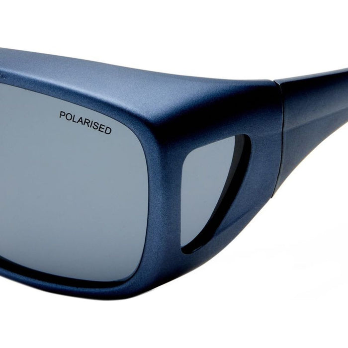 Gymea, Metallic Blue/Smoke Polarised Lenses