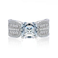 Handmade Asscher Cut 2.5ct Sterling Silver Engagement Ring