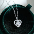 Heart Shape Pendant Moissanite Necklace in Sterling Silver