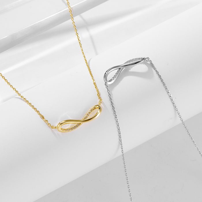 Infinity Symbol Pendant Necklace in Sterling Silver
