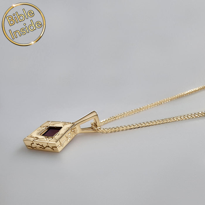 Men's jewelry for men featuring lightning bolt and Biblical microchip