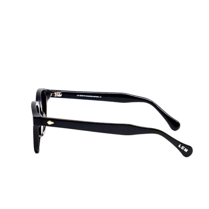 Black eyeglasses on a white background