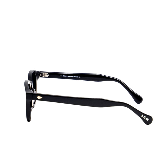 Black eyeglasses on a white background