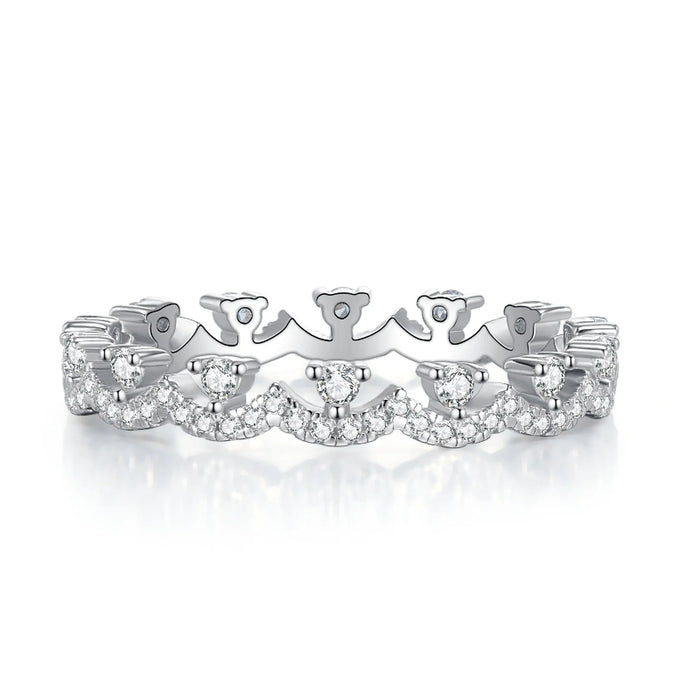 Lace Stacking Ring Wedding Band in Sterling Silver