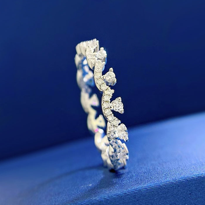 Lace Stacking Ring Wedding Band in Sterling Silver