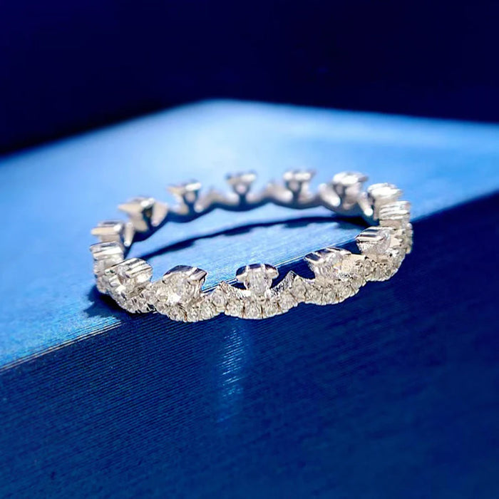 Lace Stacking Ring Wedding Band in Sterling Silver