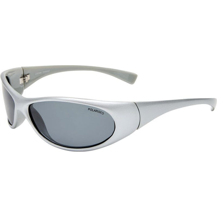 Logan, Metallic Silver/Smoke Polarised Lenses