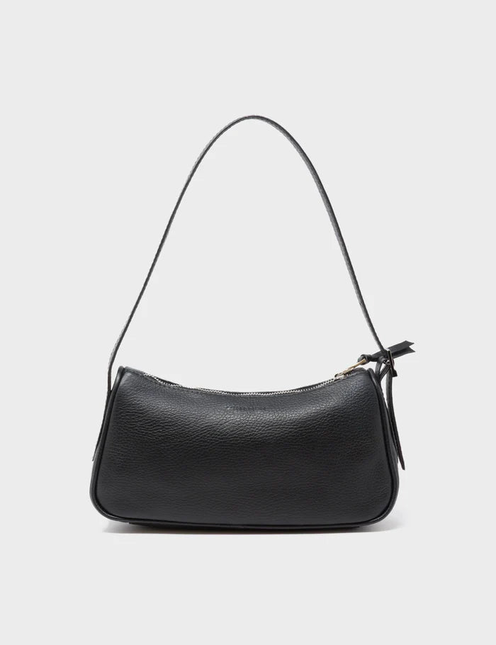 Lucas Hobo Mini Black Handbag - Studs Pattern - Back
