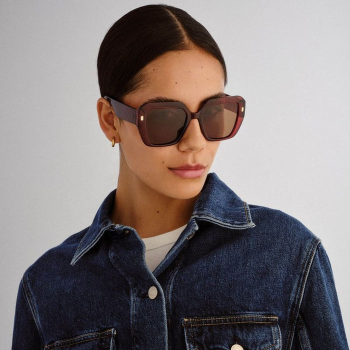 Massey, Burgundy/Brown Polarised Lenses