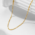 Minimalist Chain Necklace with Trendy Layering Design in Sterling Silver