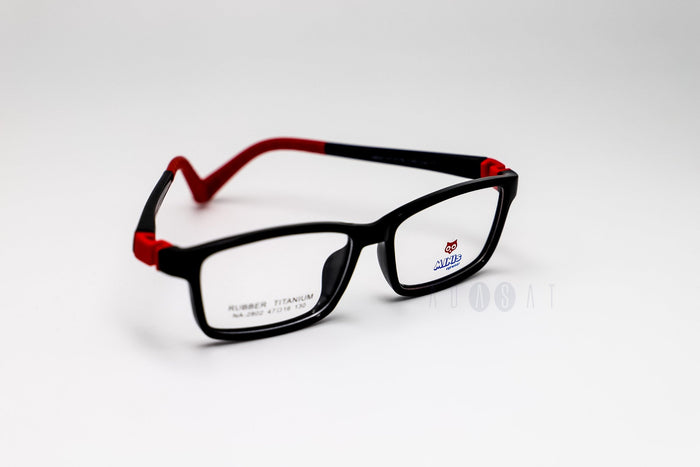 Minis 2802 Kids Eyeglasses - Black / Red