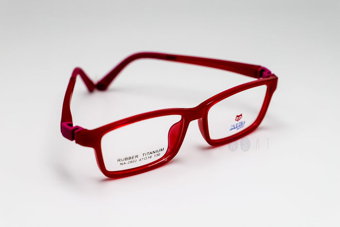 Minis 2802 Kids Eyeglasses - Wine Red / Red