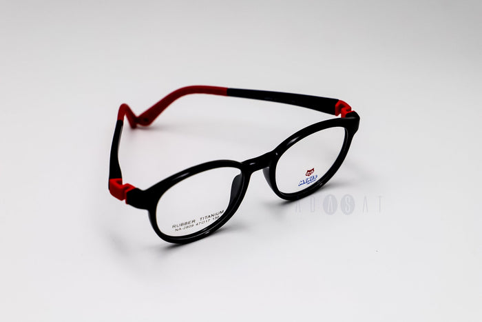 Minis 2809 Kids Eyeglasses - Black / Red
