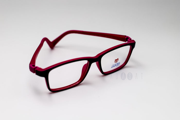 Minis 2811 Kids Eyeglasses - Burgundy / Black