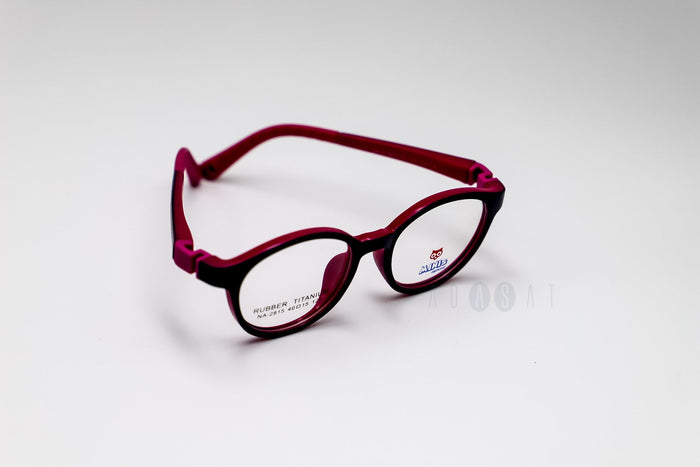 Minis 2815 Kids Eyeglasses - Burgundy / Black