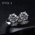 Moissanite Sterling Silver Earrings For Women