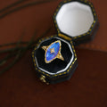 Moon Stone Marquise Shape Women's Ring in Sterling Silver