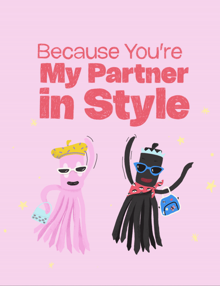 My Partner in Style - Friendship Motive Gift Card