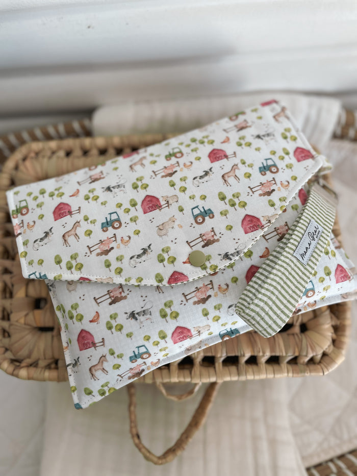 Nappy Wallet (with Zip Pocket) - Farm Days
