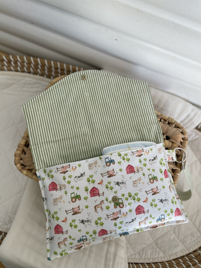 Nappy Wallet (with Zip Pocket) - Farm Days