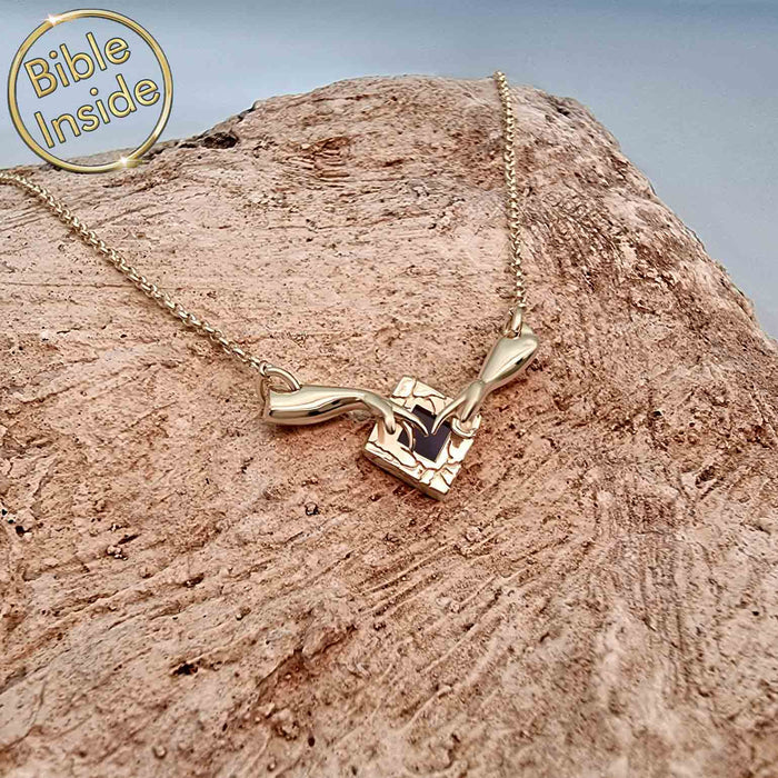 Scripture pendants with Genesis symbol – faith-inspired jewelry for girls