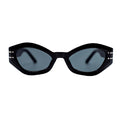 Black cat-eye sunglasses on a white background