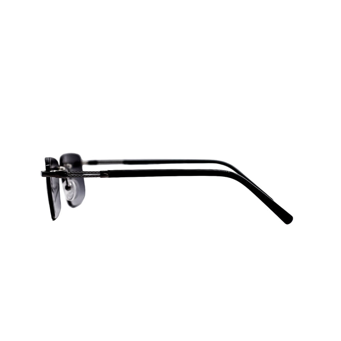 Black eyeglasses on a white background