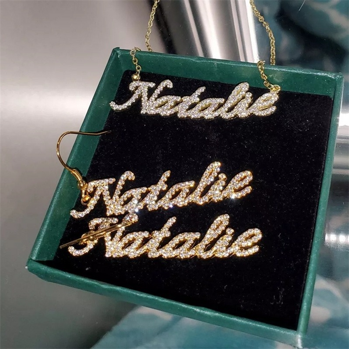 Personalized Full Pave Name Necklace in 925 Sterling Silver