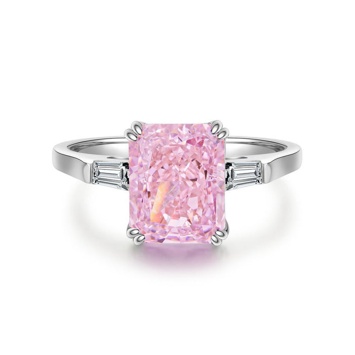 Pink Collection- Sterling Silver Engagement Ring