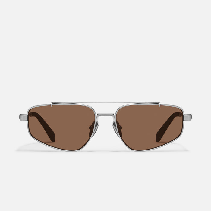 BRUSHED SILVER/RX SUNGLASSES
