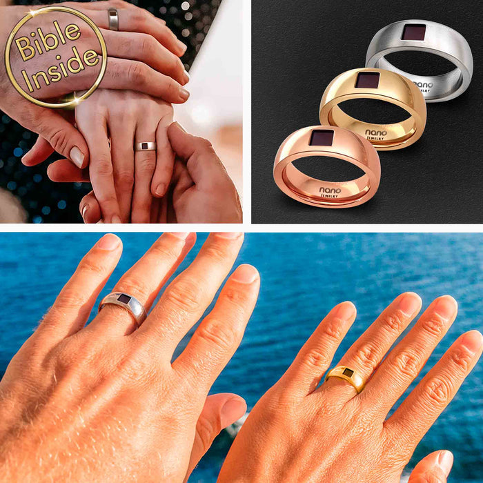 Cute Valentine's day gift for boyfriend – America ring with Holy Bible chip