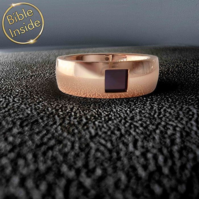 Boyfriend Valentine's day gifts – modern ring design with Testament inside