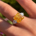Radiant Cut Double Prong Engagement Ring in Sterling Silver