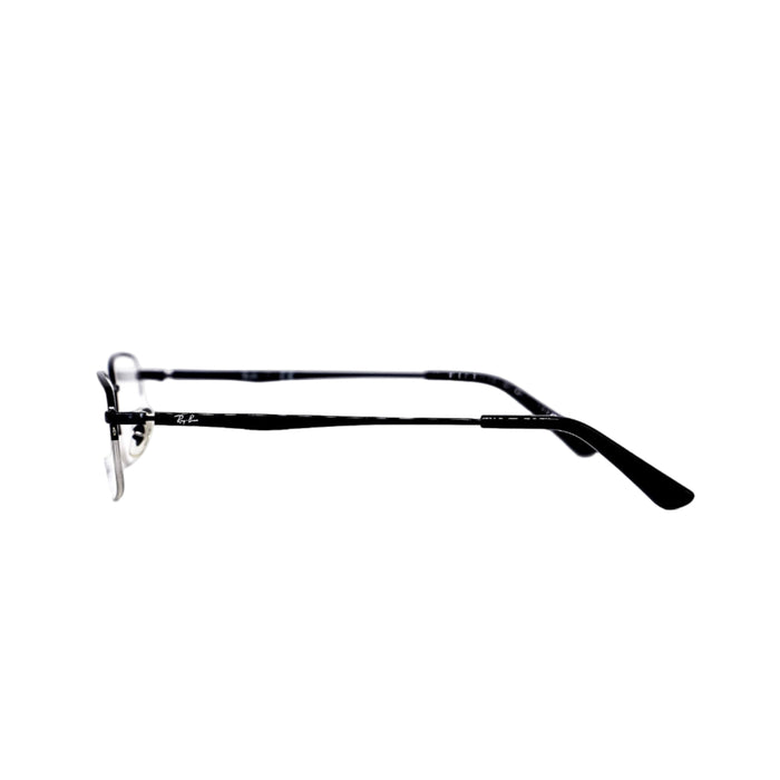 Black eyeglasses on a white background