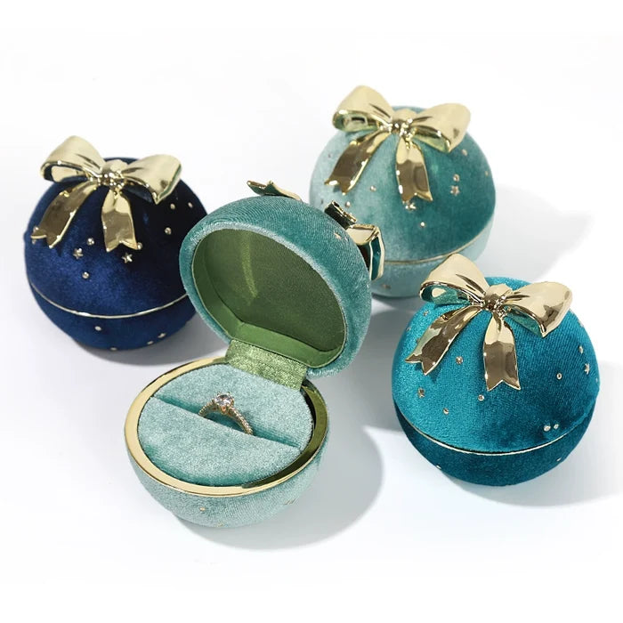 Romantic Spherical Bow-knot Jewelry Box for Ring and Necklace