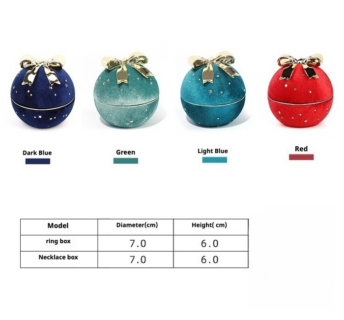 Romantic Spherical Bow-knot Jewelry Box for Ring and Necklace