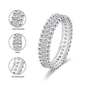 Round Cut Paved Moissanite 18k Gold Plated Band