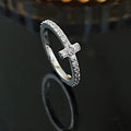 Simple Cross Design Sterling Silver Band