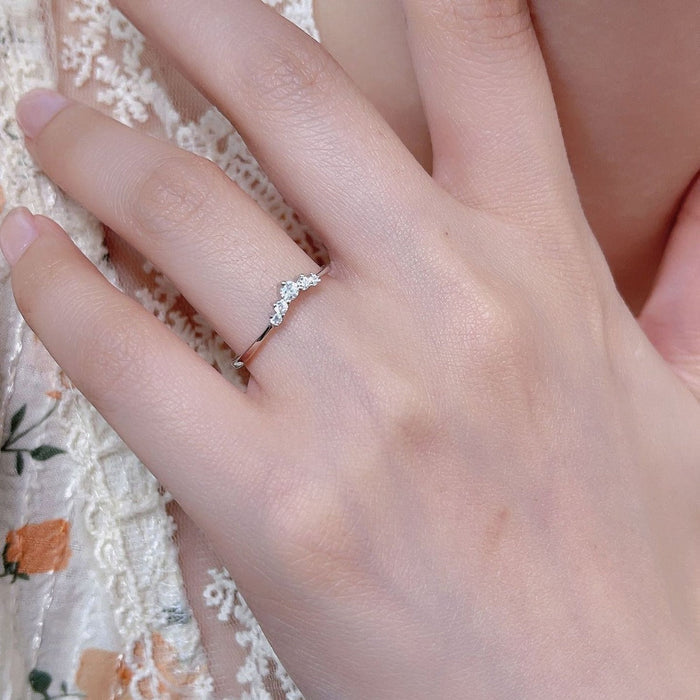 Simple Crown Design Sterling Silver Band